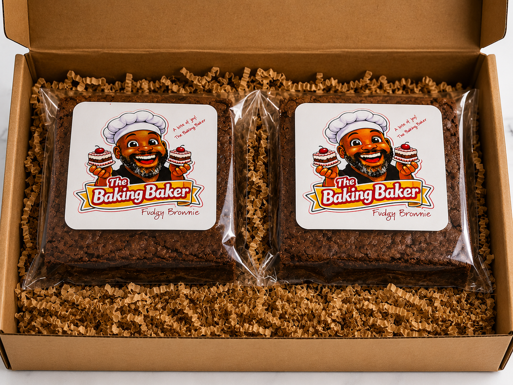 Brownie Box: 4 Large Classic Fudgy Brownies
