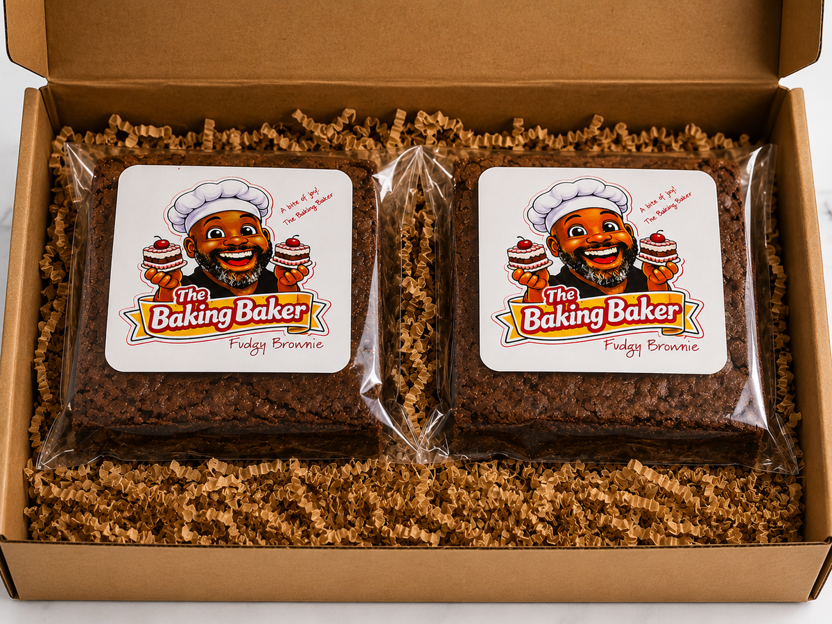 Brownie Box: 4 Large Classic Fudgy Brownies